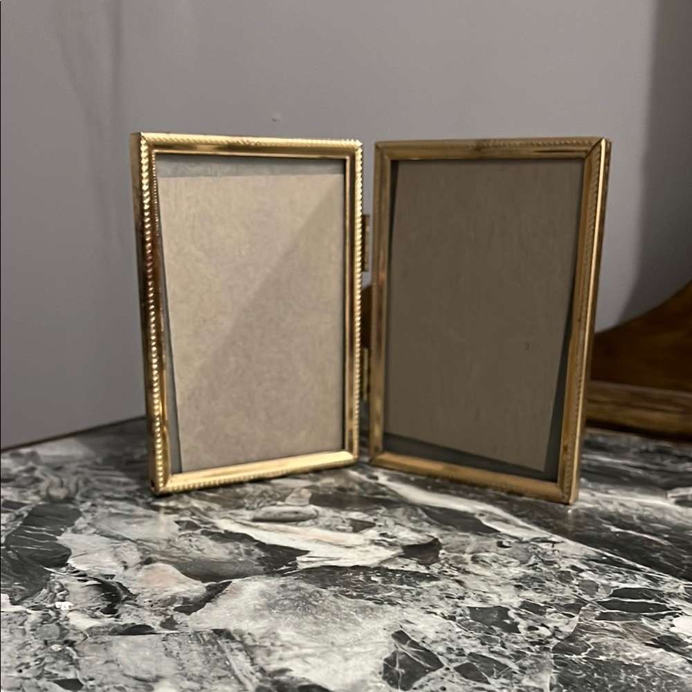 Brass Bi-Fold Picture Frame